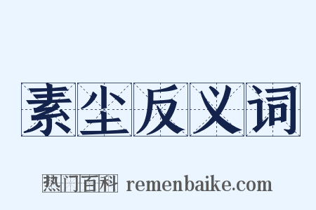 素尘反义词是什么意思的图片